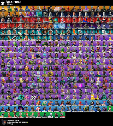 משתמש פורטנייט 350 סקינים גישה מלאה